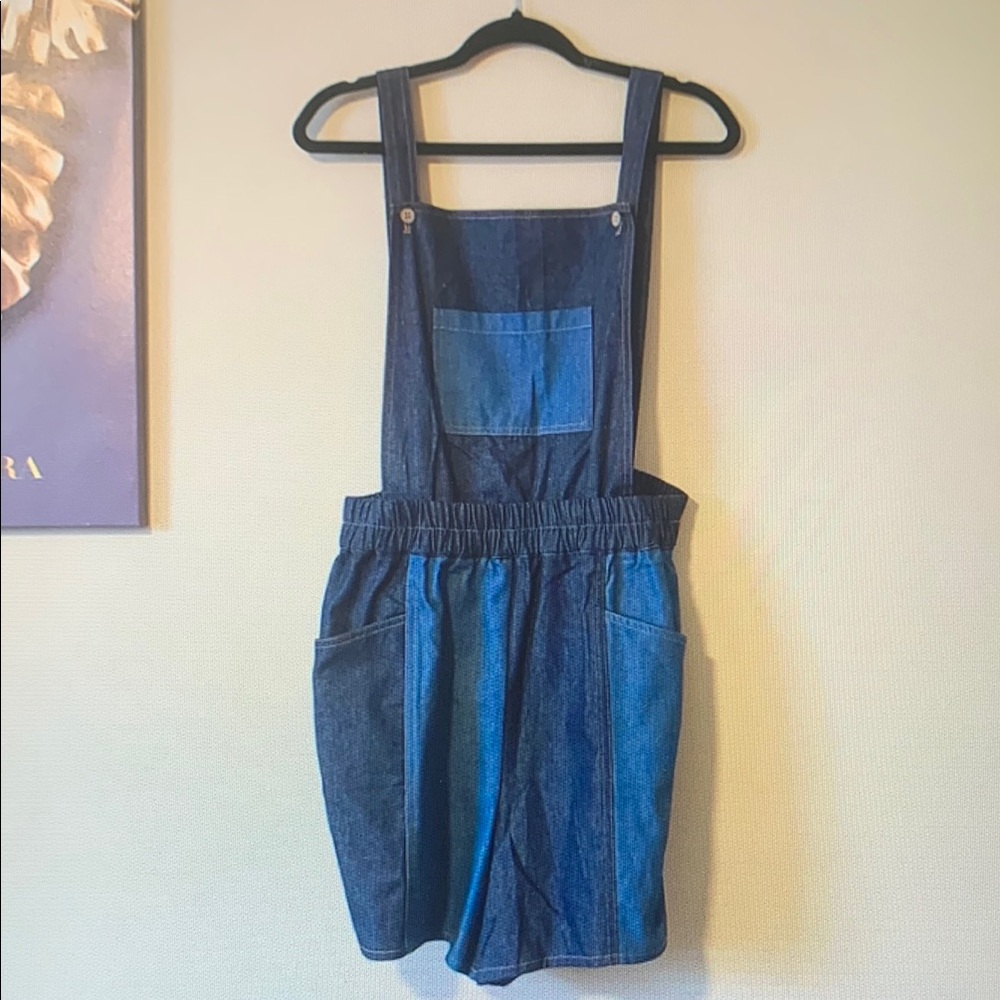 Denim Overalls with Pocket